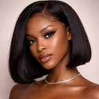 Straight Human Hair Lace Front Bob Wig