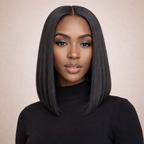 HD Lace Bob Wig Human Hair – Middle Part, Natural Melt