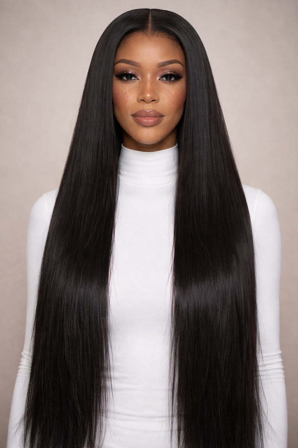 Long Straight Human Hair Lace Wig – Glueless HD Melt