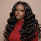 Body Wave Human Hair Wig With HD Lace Middle Part