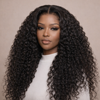 Deep Wave Human Hair Wig With HD Lace Frontal