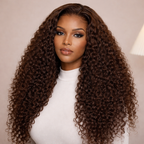 Deep Wave Human Hair Wig With HD Lace Frontal
