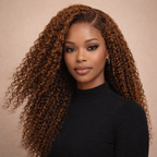Curly Brown HD Lace Front Human Hair Wig