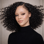 Short Curly Human Hair Lace Front Bob Wig