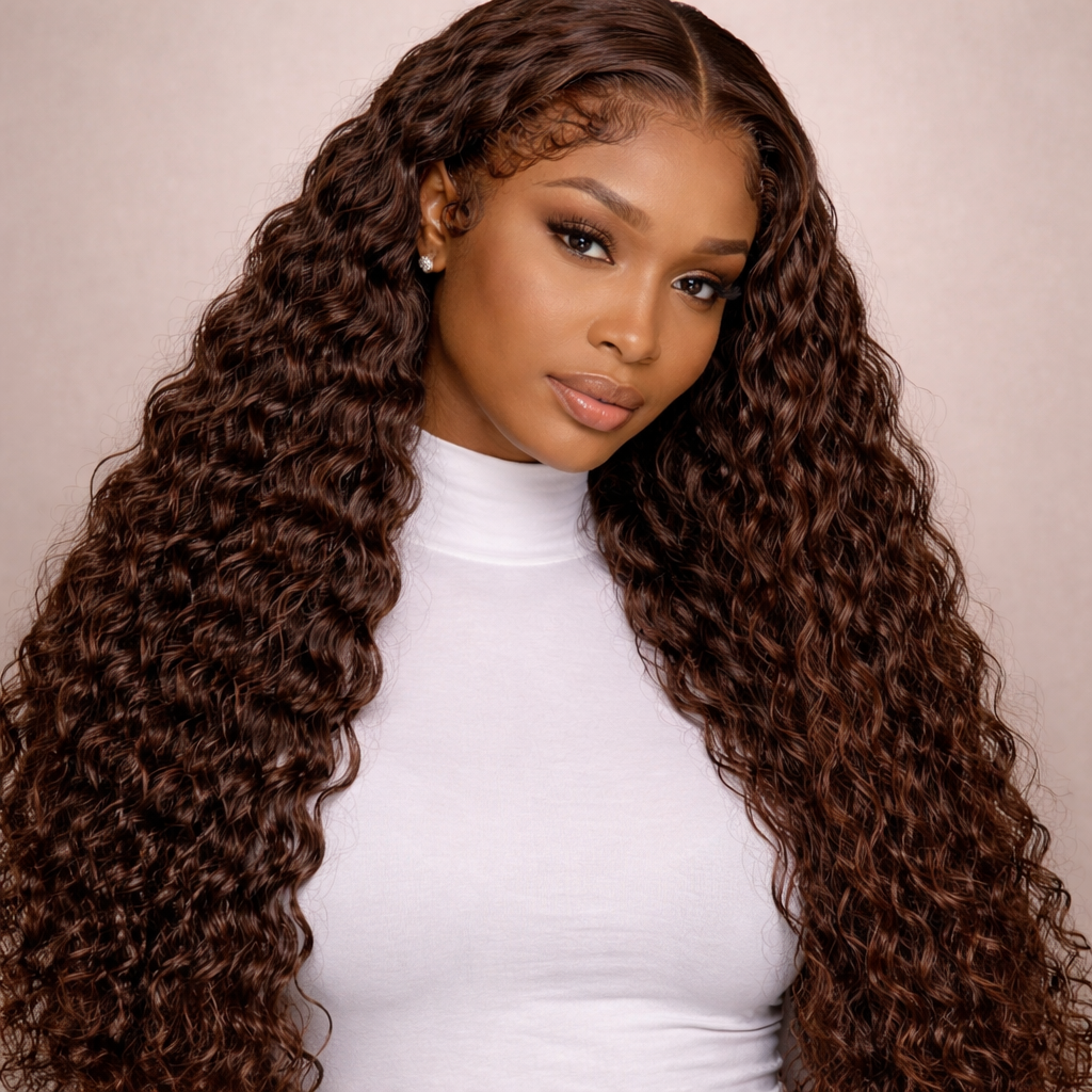 Deep Wave HD Lace Front Human Hair Wig
