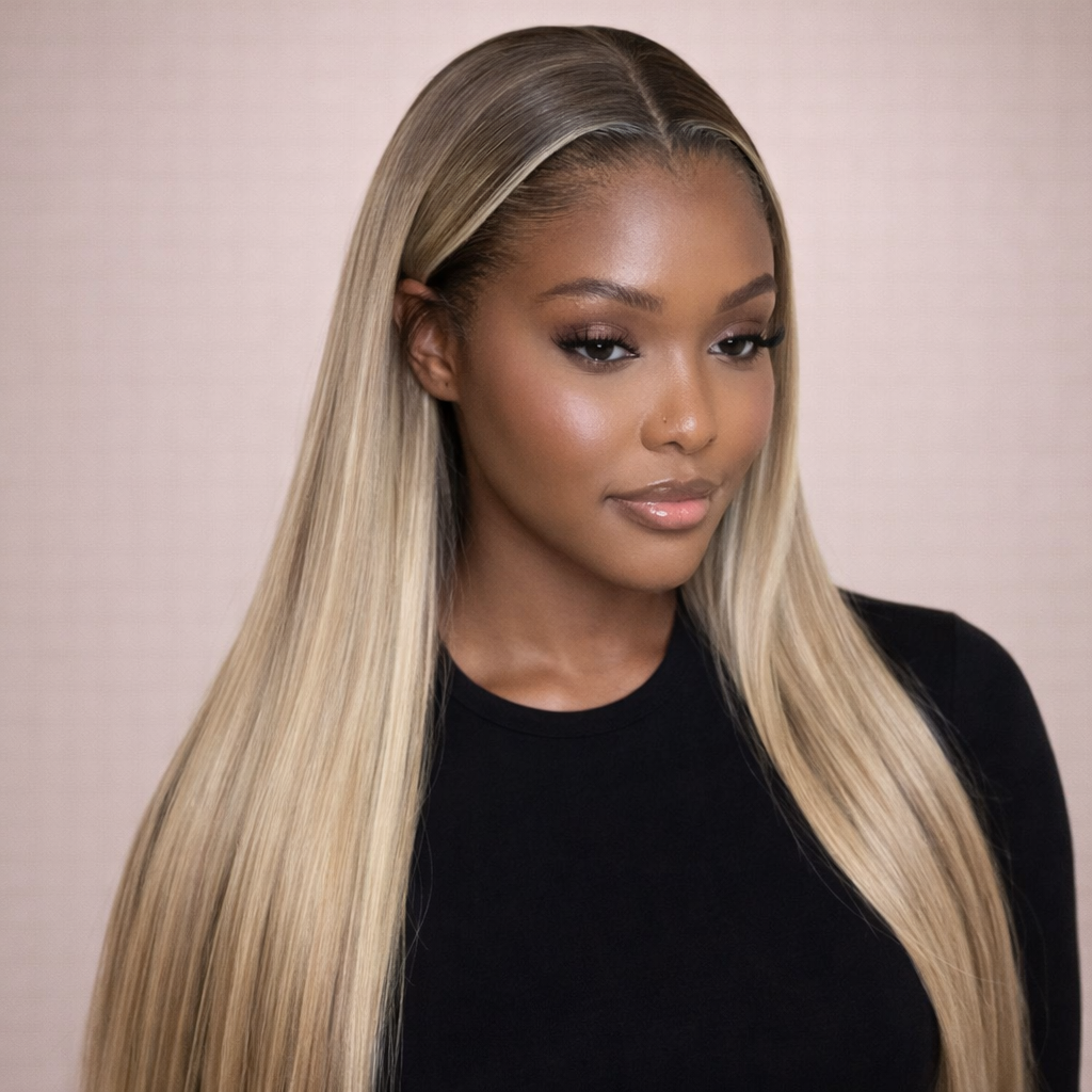 Blonde Ombre Human Hair Lace Front Wig