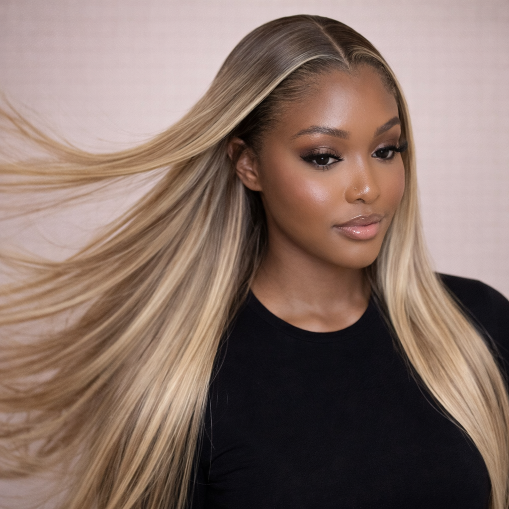 Blonde Ombre Human Hair Lace Front Wig