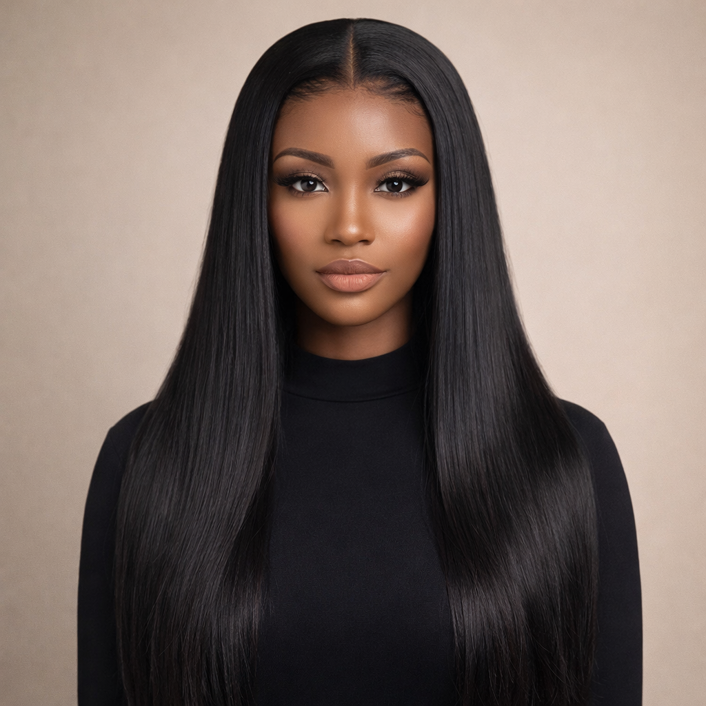 HD Lace Straight Human Hair Wig – Natural Melt Look