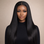 HD Lace Straight Human Hair Wig – Natural Melt Look