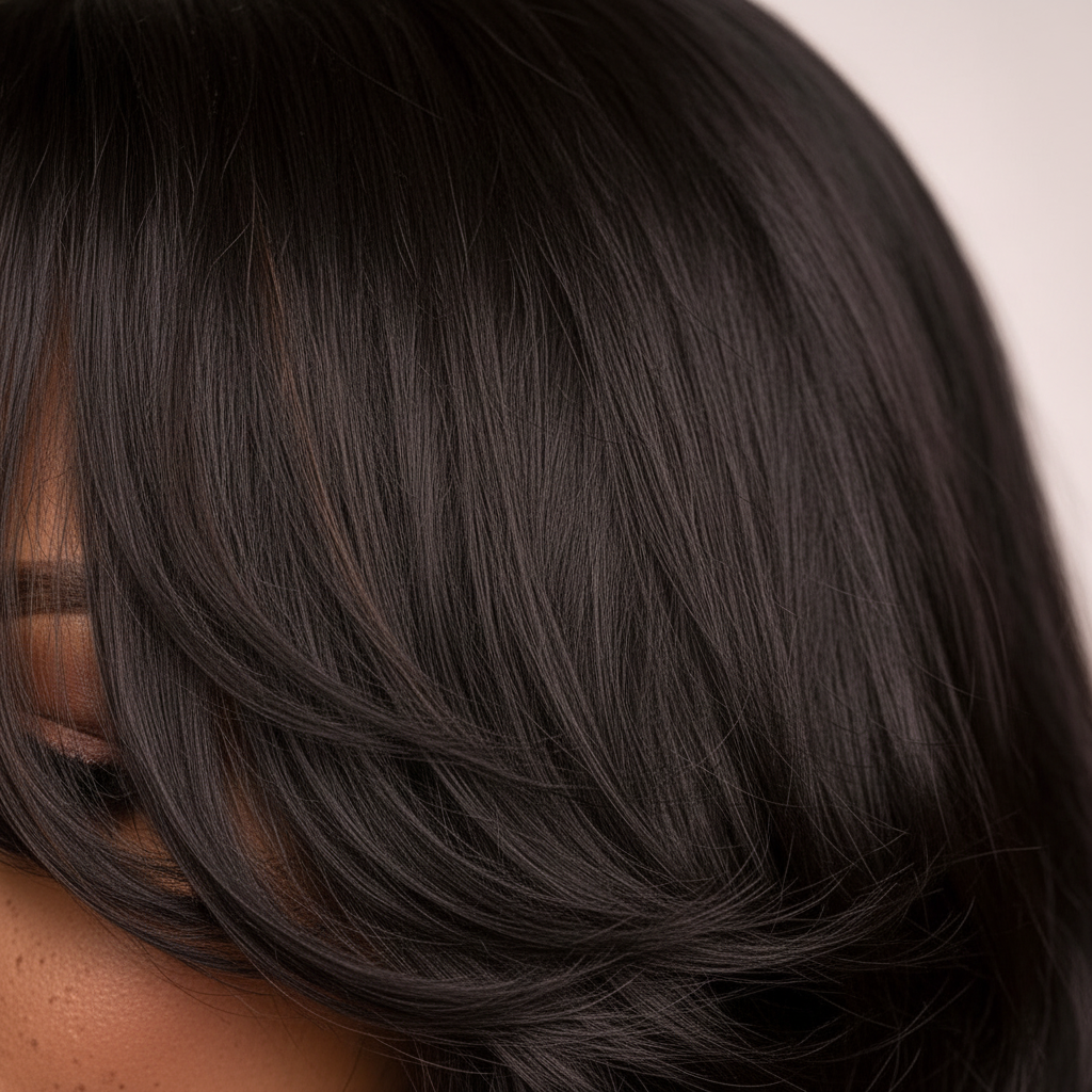 HD Lace Human Hair Wig With Natural Side Fringe